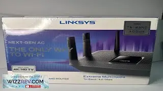 Linksys Max Stream AC4000 MU MIMO Wi Fi Tri Band Router (EA9300) NEW Sealed