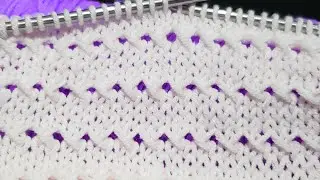 Muestra de punto maravilloso tejido a dos palitos super fácil para tus proyectos