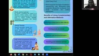 Complementary and alternative medicine (elements and benefits)