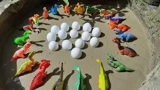 Dinossauros de Plástico Presos na Lama Coritossauro Estegossauro Euoplocefalo Tiranossauro Rex