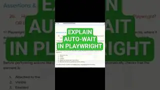 Auto-wait in Playwright | Handling Synchronization | Automation Testing Interview Question & Answer