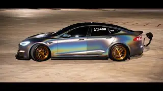 EvSmoke touch down at The Big Showdown 4 YouTuber Callout & On #GoMode with the #1of1 #Tesla #Plaid