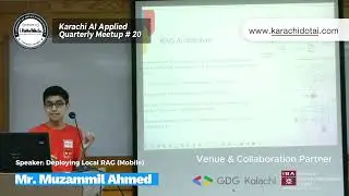 Karachi AI : Meetup 20 - Deploying Local SLM base RAG on Flutter App - Muzammil Ahmed (URDU/HINDI)