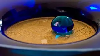 Slow motion footage of superhydrophobic coated objects repelling liquids