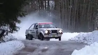 Petter Solberg and his son Oliver Solberg in action with Ford Escort MKII
