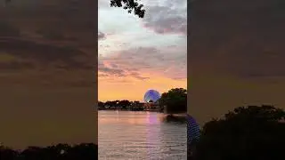 Epcot during the sunset is a whole different experience #florida #epcot #disney #disneyworld