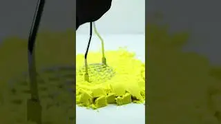 Yellow Kinetic Sand Cutting PRO ASMR 🔴 Ultimate Satisfying Sounds!