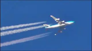 KLM Boeing 747 cargo freighter destination Amsterdam via Miami altitude 37000