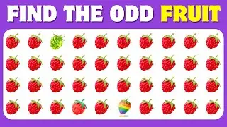 Find the ODD one out - Fruit Edition 🍎🥝🍒 | Easy, Medium, Hard - 30 Levels | Emoji Quiz Challenge