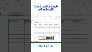 how yo split a single cell in Excel?