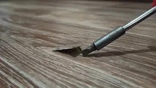 REPAIR OF LINOLEUM WITH YOUR HANDS.