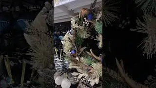 😍 Stunning #new #blue #golden #baubles #bandm #wreaths #garlands #artdeco  #christmasdecorations
