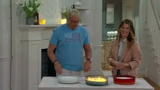 Home Reflections 80oz Oversize Blown Glass Candle on QVC