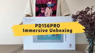 GAOMON PD156Pro Pen Display Graphic Tablet with Screen Unpacking and Showing How to Connect