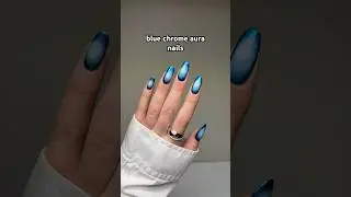 Blue chrome 😭😭🫠💙💙🌐🛂 #nailtutorial #chromenails #bluenails