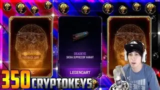 Call of Duty Black Ops 3 INSANE 350 CRYPTOKEY DROP OPENING!!!