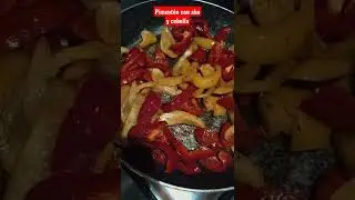piment&oacute;n ajo y cebolla#delicious #pimenton #peperoni #ajo#aglio#cebolla#casa #italia #parati