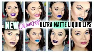 NEW Colourpop MATTE LIQUID LIPS + LIVE LIP SWATCHES