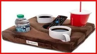 Cup Cozy Deluxe Pillow (Brown) *As Seen on TV* -The World's Best Cup Holder! Keep Your Drinks Close