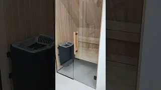 Small sauna in the bathroom! 🔥✨ Transform your bathroom into a home spa. #homespa #bathroomdesign