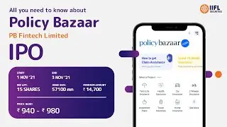 PB Fintech IPO | Policybazaar IPO | IIFL Securities | Shweta Papriwal