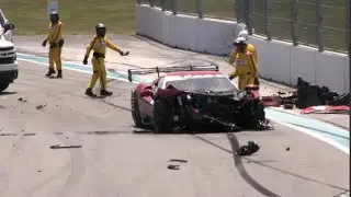 Ferrari Challenge NA 2025 | Miami Race 2 | Big Crash