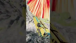 bus vs giant lava pit-beamng.drive #beamng #shots #beamngdrive #gaming #automobile