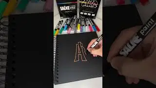Easy #Graffiti Letter &rdquo;A&rdquo; #salkepaint #fyp #drawing #markers #paint #acrylic #streetart