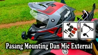 Cara Pasang mounting di helm mds supermoto dan Cara pasang mic external agar tidak Nois,,,