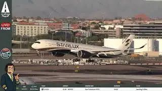 Starlux A350 and British Airways A350-100:PHX Phoenix Sky Harbor Plane Spotting Highlights