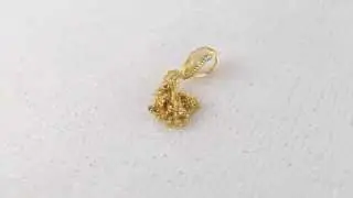 Vp Jewels 18K Solid Gold 0.04CTS  Diamonds 10-12MM White Pearl Cage Necklace