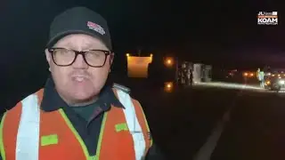 Tractor-trailer overturns in Seneca, hauling 30,000-pounds coffee creamer