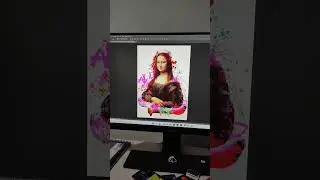 Monalisa Artwork Canvas wall art painting using Adobe photoshop