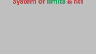 System of limits and fits