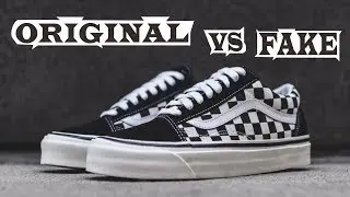 Vans Old Skool Checkerboard Black White Original & Fake