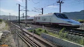 Trenes AVE - AVANT - Cercanías y MD #86# por Los Dolores, entrando y saliendo a Murcia del Carmen.