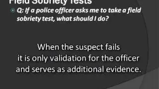 Baltimore DUI Attorneys - Different Sobriety Tests