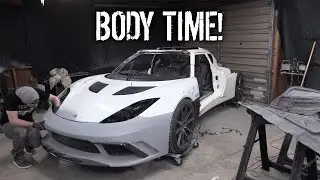 Budget Lotus Evora Pt 25 - Test Fitting The Body