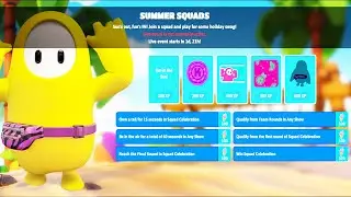 FASTEST WAY TO COMPLETE SUMMER SQUADS CHALLENGES IN FALL GUYS!