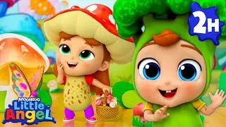 Vegetable School Dance! 🥦 | 📖Little Angel📖Moonbug Kids📖Learning Corner