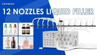 ZONESUN ZS-MPYT12P Tabletop Filling Machine with 12 Magnetic Pumps for Efficient Liquid Bottling