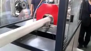 cutter- PVC pipe extrusion line testing