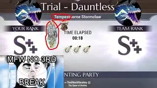 Dauntless Stormclaw Trial Solo 0:18 Tempest Hammer