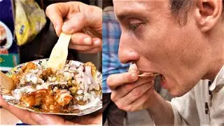 Russian tries street food Aloo Tikki first time! HIS REACTION is priceless