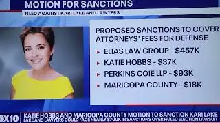 Kari Lake gets ,Defeated Hamiliated, Sanctioned,To Pay The Court Up To $450.000 - 700.000 In 🙂