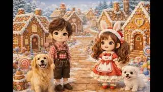 เที่ยวบ้านขนมปัง #animal #ai #cute #cartoon #dog #children 