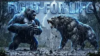 King Kong's EPIC Battle to Save a Girl from a Fierce Wolf