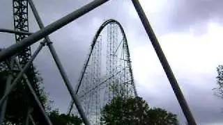 Millennium Force first drop and overbanked turn