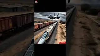 ⚡️ Unbelievable Fighter Jet Attack on a Speeding Train 🚆💥 #shorts