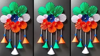 New! Easy Republic Day Paper Wall Hanging - Tricolour decoration ideas -2026 january Special craft 
